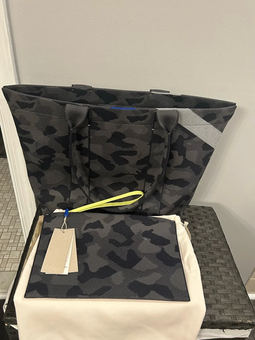 Rothy’s Slate Camo Tote & Pouch
